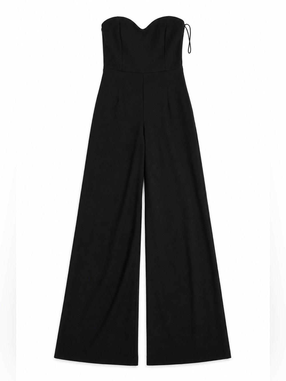 Abercrombie & Fitch Medium Black Strapless Sweetheart Wide Leg Jumpsuit Size M - Picture 2 of 7